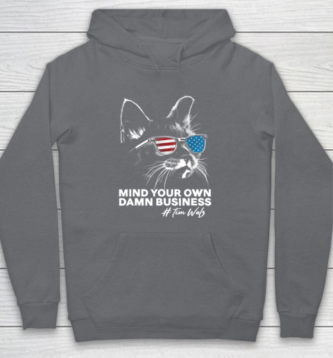 Mind Your Own Damn Business Harris Waltz Cat Lady Hoodie 3