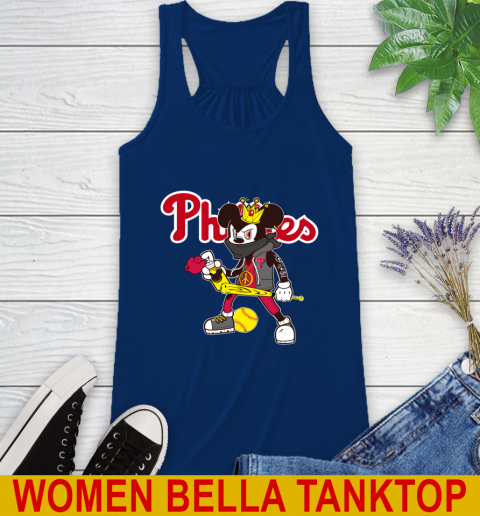 Philadelphia Phillies MLB Baseball Mickey Peace Sign Sports Racerback Tank 9