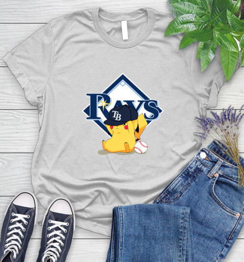 MLB Pikachu Baseball Sports Tampa Bay Rays Women's T-Shirt
