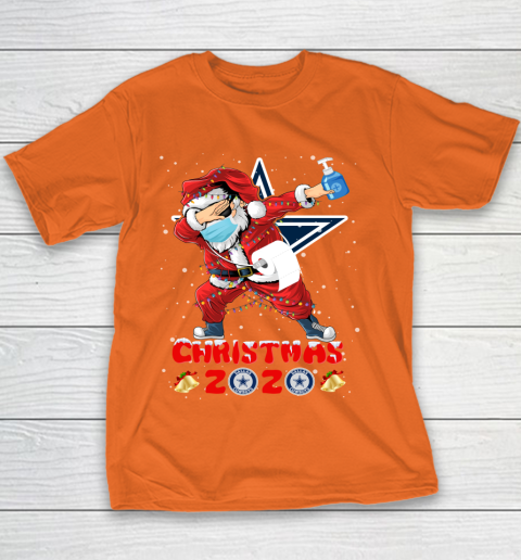 Dallas Cowboys Funny Santa Claus Dabbing Christmas 2020 NFL Youth T-Shirt 4