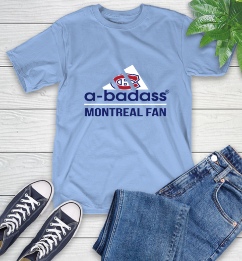 NHL A Badass Montreal Canadiens Fan Adidas Hockey Sports T-Shirt 12