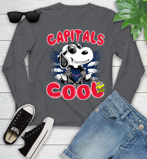NHL Hockey Washington Capitals Cool Snoopy Shirt Youth Long Sleeve 8