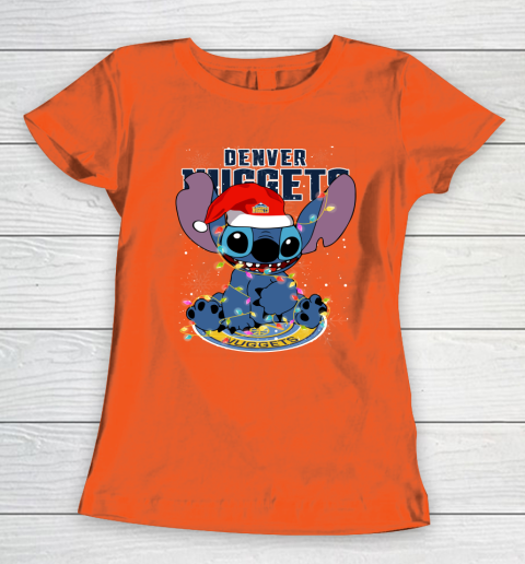 Denver Nuggets NBA noel stitch Basketball Christmas Women's T-Shirt 2