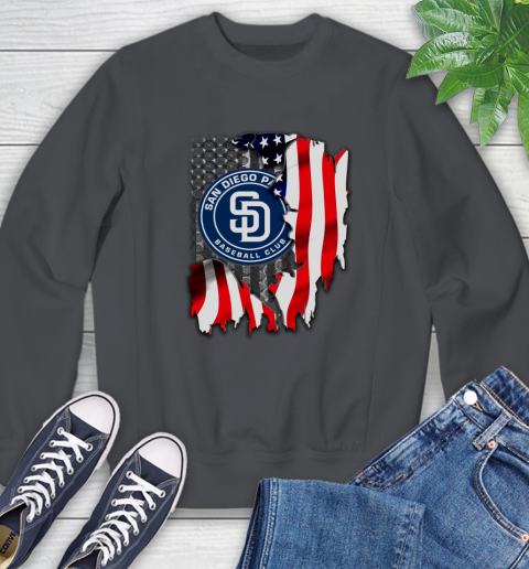 San Diego Padres MLB Baseball American Flag Sweatshirt 6