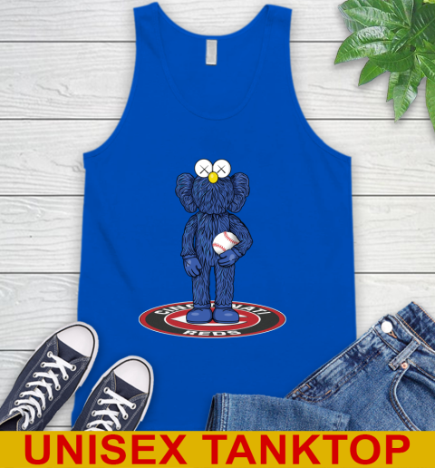 MLB Baseball Cincinnati Reds Kaws Bff Blue Figure Shirt Tank Top 5
