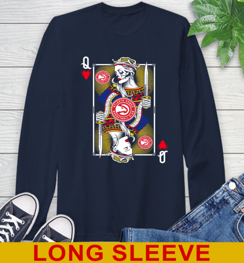 NBA Basketball Atlanta Hawks The Queen Of Hearts Card Shirt Long Sleeve T-Shirt 3