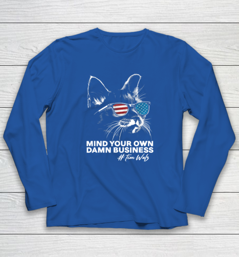 Mind Your Own Damn Business Harris Waltz Cat Lady Long Sleeve T-Shirt 5