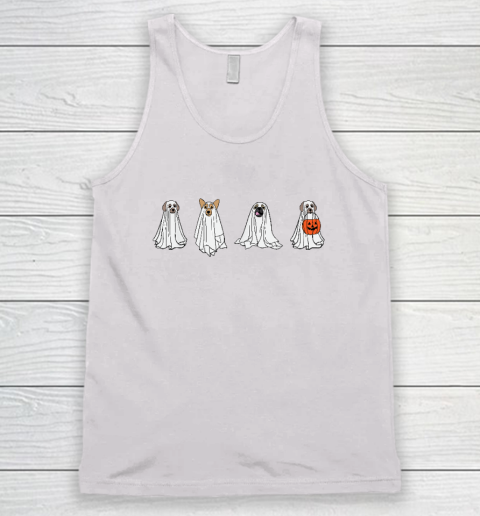 Dog Ghost Funny Halloween Mummy Dog Lover Matching Family Tank Top
