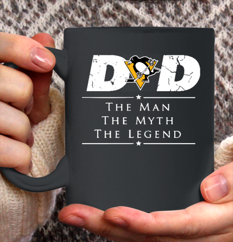 Pittsburgh Penguins NHL Ice Hockey Dad The Man The Myth The Legend Ceramic Mug 11oz