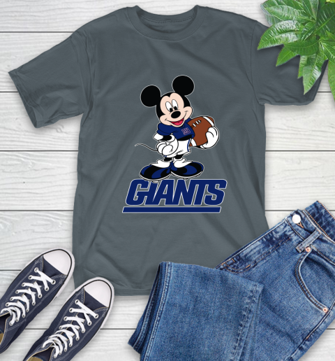NFL Football New York Giants Cheerful Mickey Mouse Shirt T-Shirt 8 NFL Football New York Giants Cheerful Mickey Mouse Shirt T-Shirt - Image 8