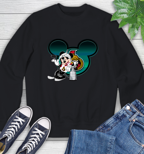 NHL Ottawa Senators Stanley Cup Mickey Mouse Disney Hockey T Shirt Sweatshirt 2