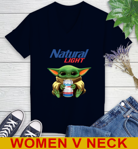 Star Wars Baby Yoda Hugs Natural Light Beer Shirt 79