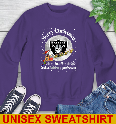 Oakland Raiders Merry Christmas To All And To Raiders A Good Season NFL Football Sports Sweatshirt 4