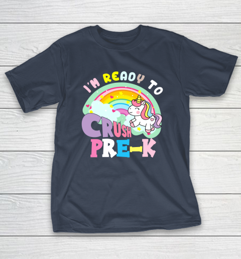 Back to school shirt ready to crush pre K unicorn T-Shirt 13