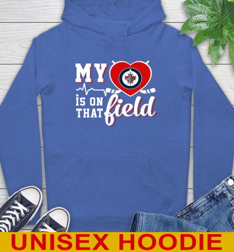 NHL My Heart Is On That Field Hockey Sports Winnipeg Jets Hoodie 9