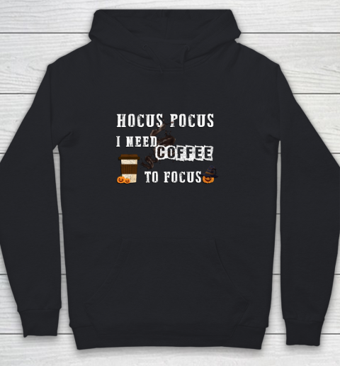 Funny Hocus Pocus I need coffee to Focus Halloween witch Youth Hoodie