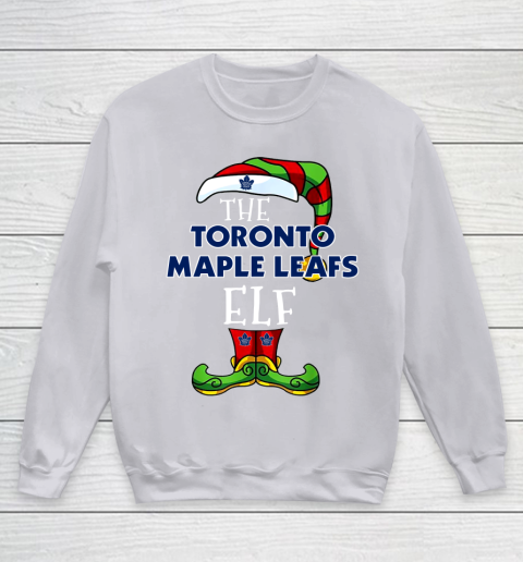 Toronto Maple Leafs Christmas ELF Funny NHL Youth Sweatshirt 3