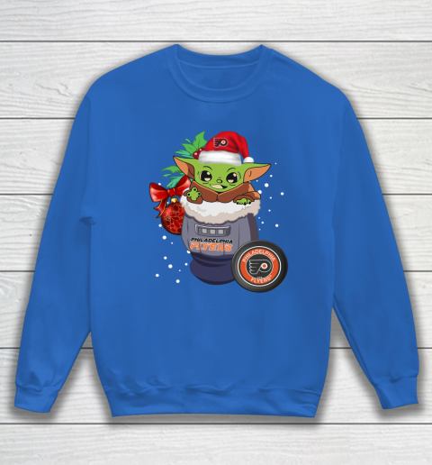 Philadelphia Flyers Christmas Baby Yoda Star Wars Funny Happy NHL Sweatshirt 7