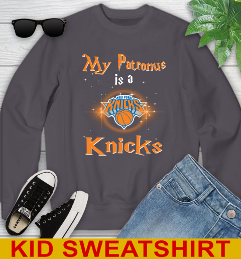 NBA Basketball Harry Potter My Patronus Is A New York Knicks Youth Sweatshirt 5