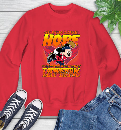 Washington Capitals NHL Hockey ootball Mickey Disney Never Lose Hope Sweatshirt 10