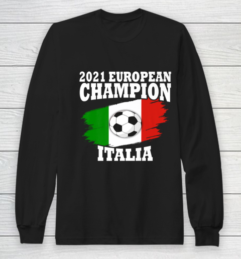 Italy Jersey Soccer Champions Euro 2021 Italia Long Sleeve T-Shirt