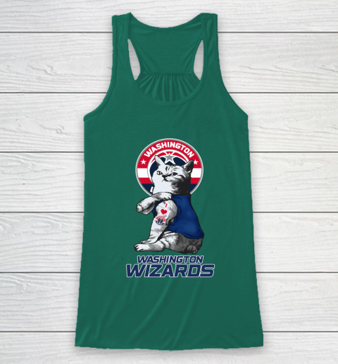 NBA Basketball My Cat Loves Washington Wizards Racerback Tank 5