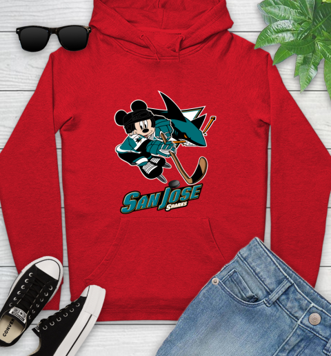 NHL San Jose Sharks Mickey Mouse Disney Hockey T Shirt Youth Hoodie 11