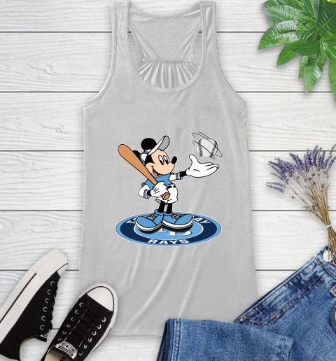 MLB Baseball Tampa Bay Rays Cheerful Mickey Disney Shirt Racerback Tank 2