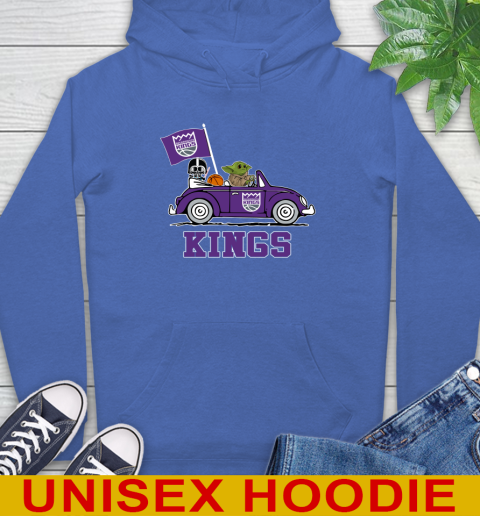 NBA Basketball Sacramento Kings Darth Vader Baby Yoda Driving Star Wars Shirt Hoodie 9