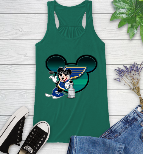 NHL St.Louis Blues Stanley Cup Mickey Mouse Disney Hockey T Shirt Racerback Tank 7