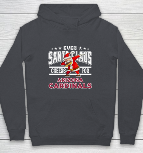 Arizona Cardinals Even Santa Claus Cheers For Christmas NFL Youth Hoodie 5