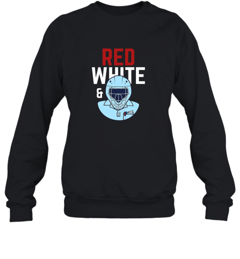 Baseball Umpire Red White Blue USA America Sweatshirt