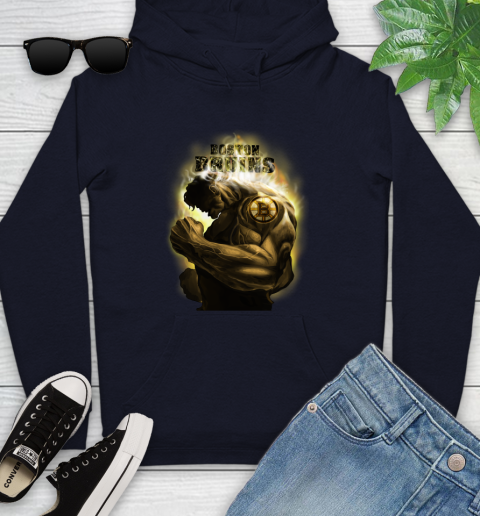 Boston Bruins NHL Hockey Hulk Marvel Avengers Sports Youth Hoodie 4 Boston Bruins NHL Hockey Hulk Marvel Avengers Sports Youth Hoodie - Image 4