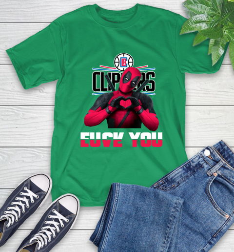 NBA LA Clippers Deadpool Love You Fuck You Basketball T-Shirt 7