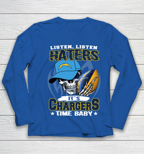 Listen Haters It is CHARGERS Time Baby NFL Youth Long Sleeve 7