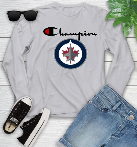 NHL Hockey Winnipeg Jets Champion Shirt Youth Long Sleeve 3