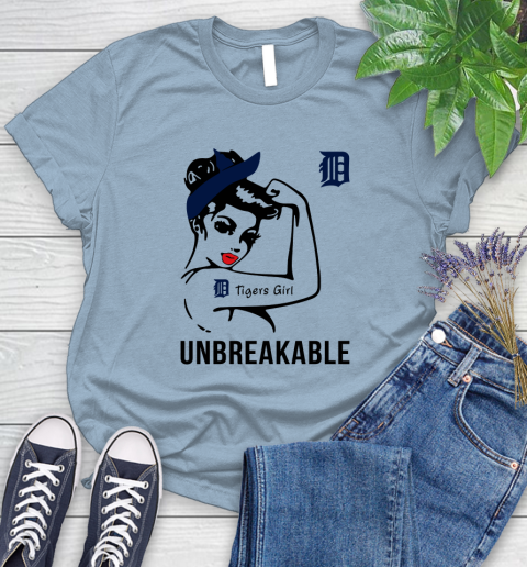 MLB Detroit Tigers Girl Unbreakable Baseball Sports Women's T-Shirt 6