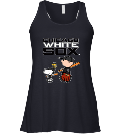 Chicago White Sox Let's Play Baseball Together Snoopy MLB Racerback Tank