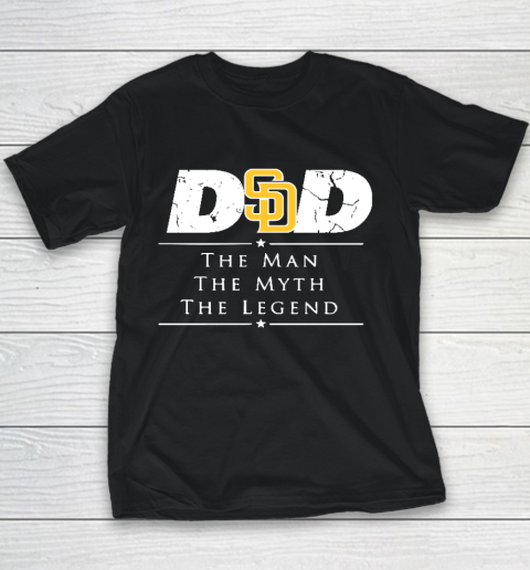 San Diego Padres MLB Baseball Dad The Man The Myth The Legend Youth T-Shirt