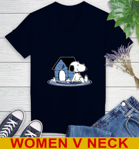 NBA Basketball Memphis Grizzlies Snoopy The Peanuts Movie Shirt Women's V-Neck T-Shirt 3
