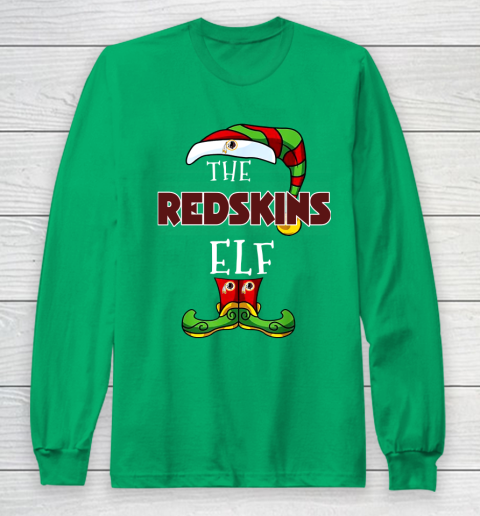 Washington Redskins Christmas ELF Funny NFL Long Sleeve T-Shirt 4