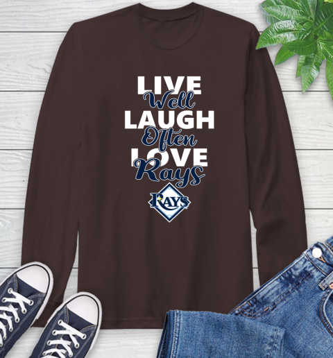 MLB Baseball Tampa Bay Rays Live Well Laugh Often Love Shirt Long Sleeve T-Shirt 8