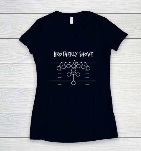 Brotherly Shove Women's V-Neck T-Shirt 2