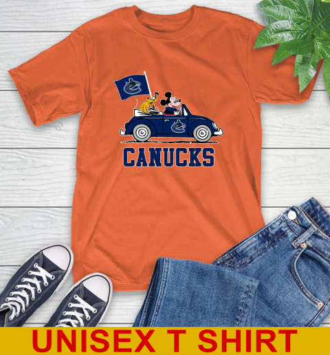 NHL Hockey Vancouver Canucks Pluto Mickey Driving Disney Shirt T-Shirt 5