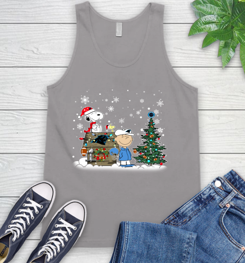 NFL Carolina Panthers Snoopy Charlie Brown Christmas Football Super Bowl Sports Tank Top 3