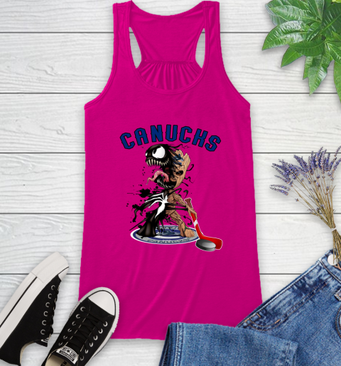 NHL Vancouver Canucks Hockey Venom Groot Guardians Of The Galaxy Racerback Tank 8