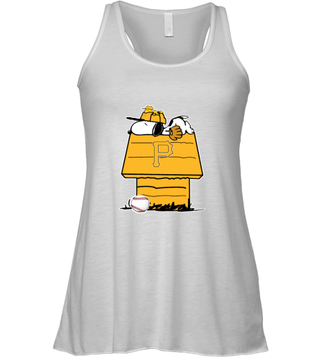 Pittsburghs Pirates Snoopy And Woodstock Resting Together MLB Racerback Tank