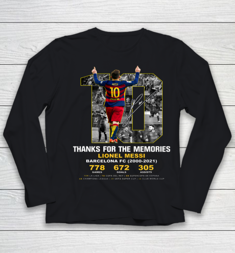 Thank you Messi 2000 2021 memories Youth Long Sleeve