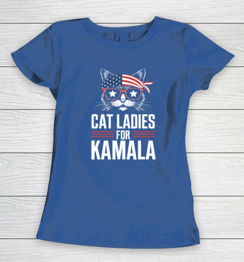 Cat Ladies for Kamala Funny Cat 2024 President Kamala Harris Women's T-Shirt 6