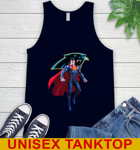 NFL Superman DC Sports Football Carolina Panthers Tank Top 3